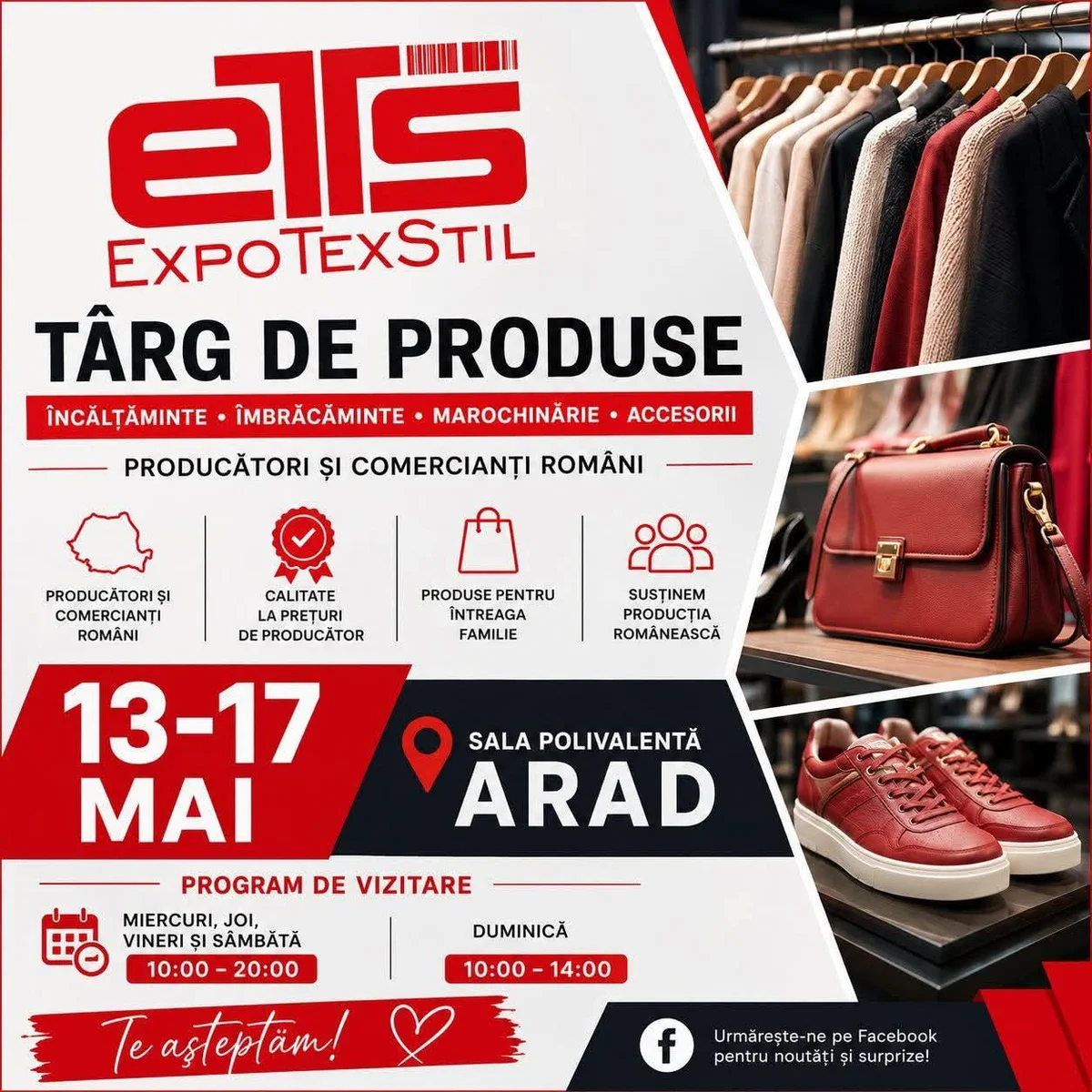 ExpoTexStil revine la Arad cu peste 40 de producători, 13-17 mai