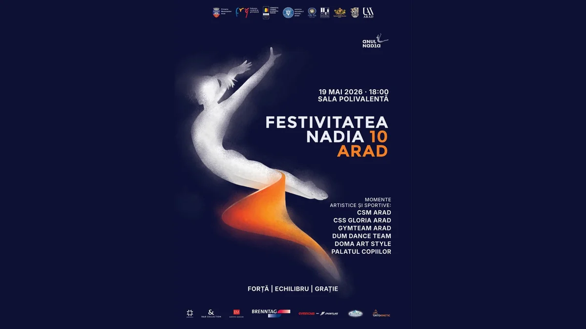 Festivitatea Nadia 10 ajunge la Arad pe 19 mai 