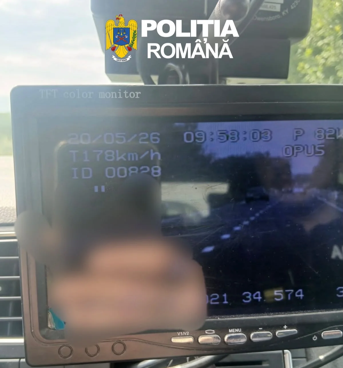 Șofer din Pâncota prins cu 178 km/h pe DJ 709, amendat cu 6.500 lei