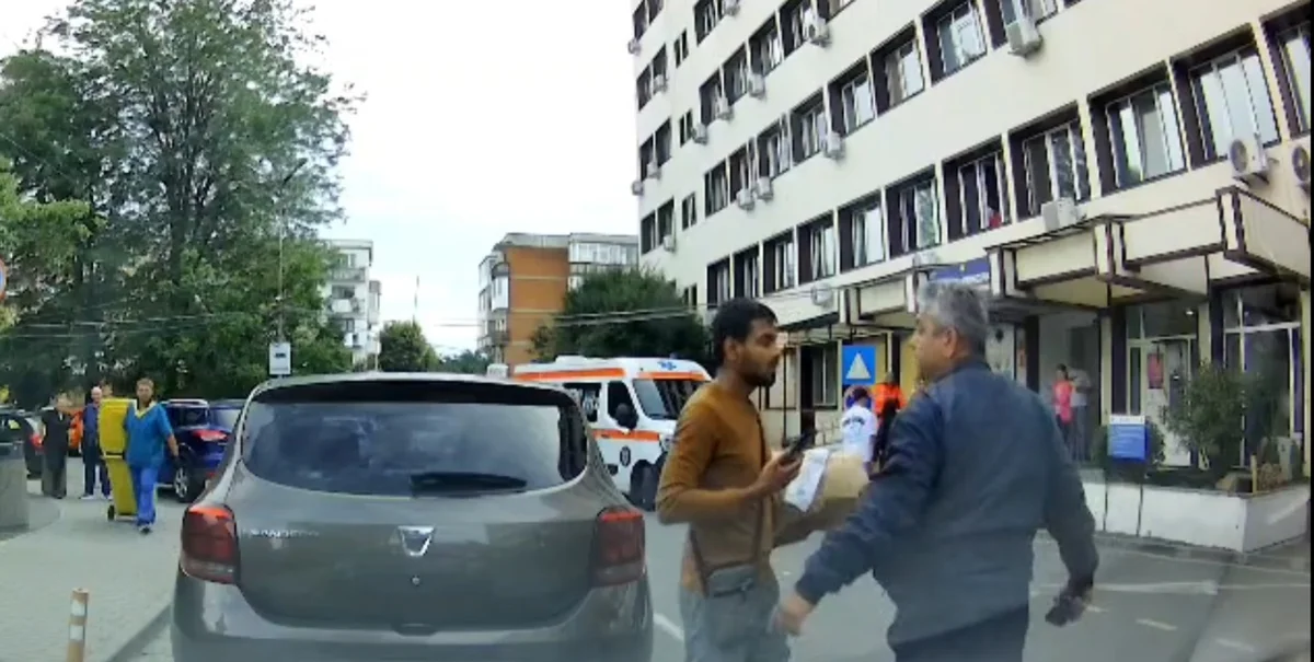 Un bărbat a fost lovit de un agent de pază în curtea unui spital din Arad