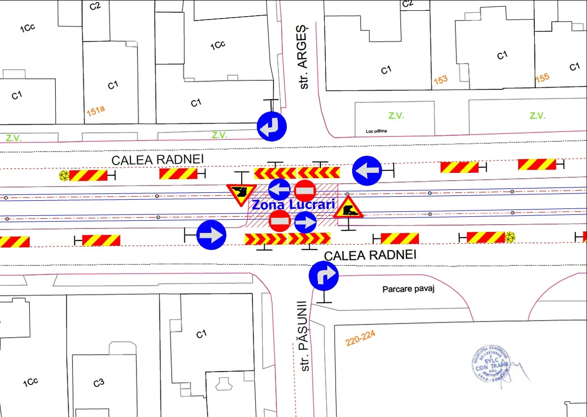 Circulatia rutiera se închide la intersecția Pășunii-Argeș