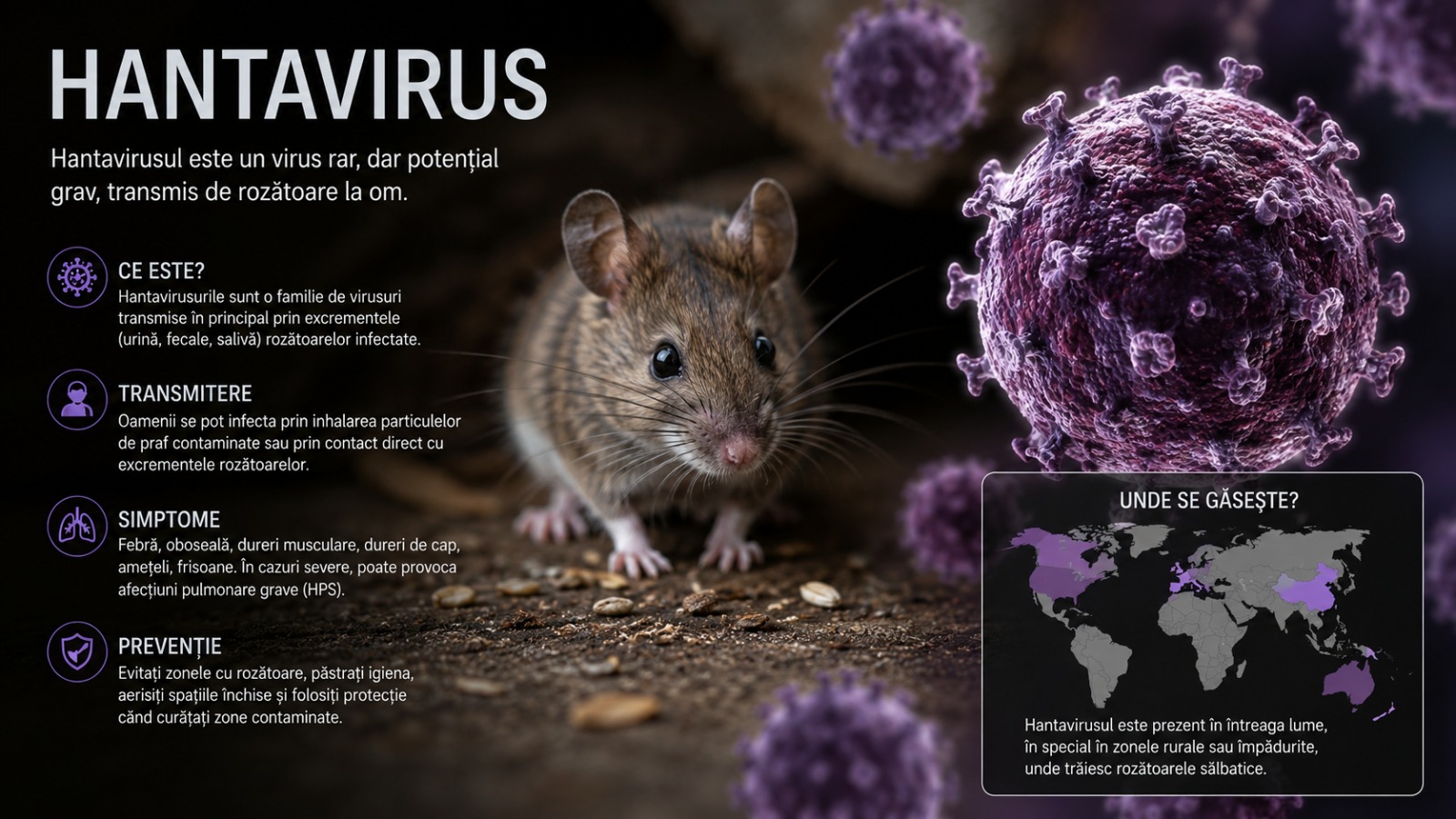 Caz de hantavirus confirmat la Spitalul Județean Arad